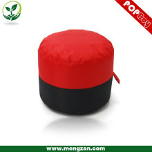 Classic ottoman vermelho e preto saco de feijão, carry handle bean bag ottoman